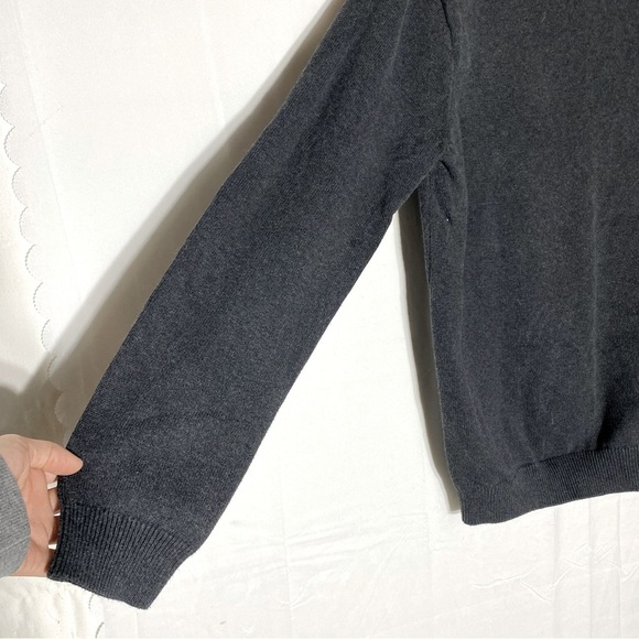 Denver Hayes Dark Grey Cotton Knit Crew Neck Sweater M - Picture 9 of 14